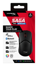 HyperX Pulsefire Saga Pro Wireless Gaming Optisk Trådløs Sort