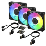 Arctic BioniX P12 A-RGB 3-pack Sort 120 mm