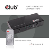 Club 3D CSV-1370 HDMI 2.0 Switchbox 4 ports