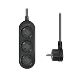LogiLink Stikdåse 3-stik 16A Sort 1.5m