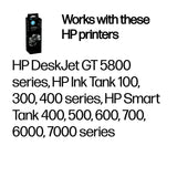 HP GT53XL Sort 6000 sider Blækrefill 1VV21AE
