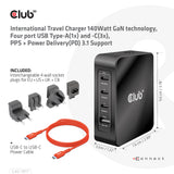 Club 3D CAC-1917 140W GaN Strømforsyningsadapter