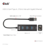 Club 3D CSV-1430A 4-in-1 USB-A Gen 1 Hub Sort