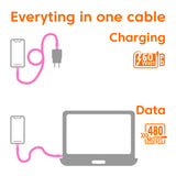 Club 3D USB Type-C kabel 2m Pink