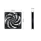 ARCTIC P12 Slim PWM PST Fan 1-pack Sort 120 mm