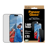 PanzerGlass 2-Way Privacy Skærmbeskytter til iPhone 17 / iPhone 16 Pro Fabriksny