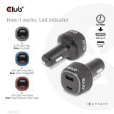Club3D CAC-1922 Dual-USB Bil oplader 63W