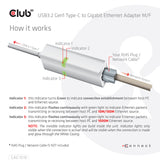 Club 3D CAC-1519 USB-C 3.2 Gen1 1Gbps Netværksadapter