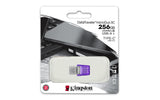 Kingston DataTraveler microDuo 3C 256GB USB 3.2 Gen 1 / USB-C USB stick Lilla Sølv