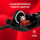 HyperX Pulsefire Haste 2 Optisk Kablet Sort