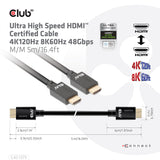 Club 3D CAC-1375 HDMI 2.1 kabel 5m Sort