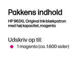 HP 963XL Magenta 1600 sider Blæk 3JA28AE