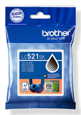 Brother LC521BK Sort 500 sider Blæk