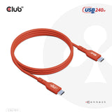 Club 3D CAC-1511 USB-C 240W kabel 1m Rød
