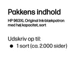HP 963XL High Yield Black Original Sort 2000 sider Blæk