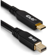 Club 3D CAC-1561 USB-C til Mini DisplayPort 2.1 kabel 2m Sort
