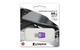 Kingston DataTraveler microDuo 3C 64GB USB 3.2 Gen 1 / USB-C USB stick Lilla Sølv