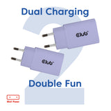 Club 3D CAC-3025 30Watt Strømforsyningsadapter Lilla 2 stk.