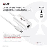 Club 3D CAC-1519 USB-C 3.2 Gen1 1Gbps Netværksadapter