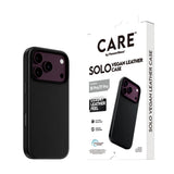 CARE by PanzerGlass Solo Vegan Leather Beskyttelsescover til iPhone 18 Pro, iPhone 17 Pro Sort Fabriksny