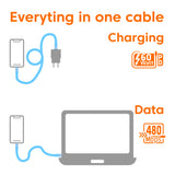 Club 3D USB Type-C kabel 2m Blå