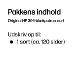 HP 304 Sort 120 sider Blæk N9K06AE