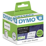 DYMO LabelWriter Shipping Forsendelses-/navneskiltmærkater 54 x 101 mm 220etikette(r) S0722430