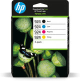 HP 924 4-Pack CMYK(4) Original Sort, Cyan, Magenta, Gul 500 sider Blæk