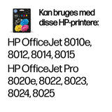 HP 912 Sort Gul Cyan Magenta Blæk 6ZC74AE