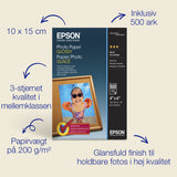 Epson Fotopapir 102 x 152 mm 500ark C13S042549