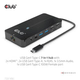 Club 3D CSV-1595 7-in-1 USB-C Dockingstation Sort