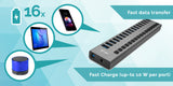 i-Tec USB 3.0 Charging HUB 16 port + Power Adapter 90 W Grå