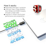 Club 3D CAC-1522 USB-C Gen 2 kabel 0.8m Sort