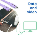 Club 3D USB Type-C kabel 2m Lilla