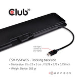 Club 3D CSV-1564W65 USB-C Dockingstation med 65W strømforsyning Sort