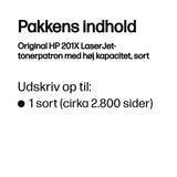 HP 201X Sort 2800 sider Toner CF400X
