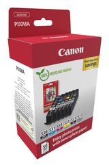 Canon PGI 530/CLI-531 PGBK/C/M/Y/BK/GY Photo Value Pack Grå Sort Gul Cyan Magenta Pigmenteret sort Blækpatron/papirsæt