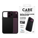 CARE by PanzerGlass Solo Vegan Leather Beskyttelsescover til iPhone 18 Pro Max, iPhone 17 Pro Max Sort Fabriksny
