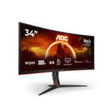 AOC Gaming CU34G2XP/BK 34 VA 3440 x 1440 (UltraWide) HDMI DisplayPort 180Hz