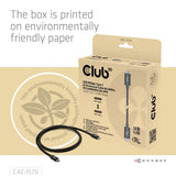 Club3D CAC-1570 USB4 USB-C til USB-C 1,2m 240W 8K240Hz Sort