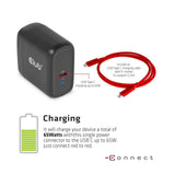 Club 3D CSV-1564W65 USB-C Dockingstation med 65W strømforsyning Sort