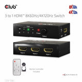 Club3D CSV-1381 HDMI Switch 3 Porte