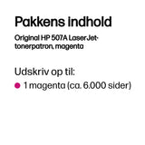 HP 507A Magenta 6000 sider Toner CE403A