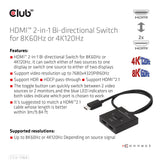Club 3D CSV-1384 HDMI Switch 2 Porte