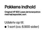 HP 80x Sort 6900 sider Toner CF280X