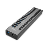 i-Tec USB 3.0 Charging HUB 16 port + Power Adapter 90 W Grå