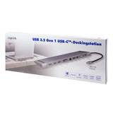 LogiLink UA0373 Laptop docking station Compatible with Universal USB-C® powered, Built-in card reader Fabriksny
