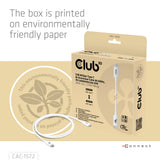 Club3D CAC-1570 USB4 USB-C til USB-C 1,2m 240W 8K240Hz Hvid Fabriksny
