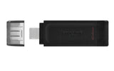 Kingston DataTraveler 70 64GB USB-C 3.2 Gen 1 USB stick Sort