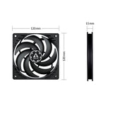 ARCTIC P12 Slim PWM PST Fan 3-pack Sort 120 mm